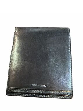 Dior Homme Vintage Black Leather Bifold Wallet - Made in Italy